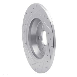 Ford Fusion Brake Rotor (1) - Rear Right - R1 Concepts - Drilled & Slotted - Silver - `13-`20